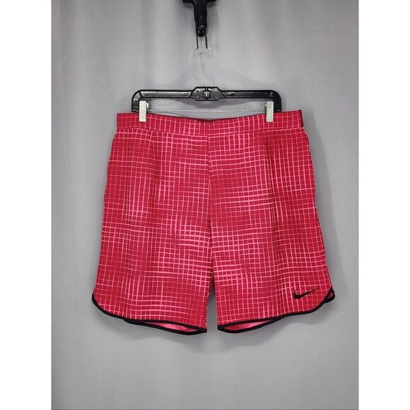 Nike Pants - Nike Shorts Womens Extra Large Red Pink Grid Print Running Training Athletic